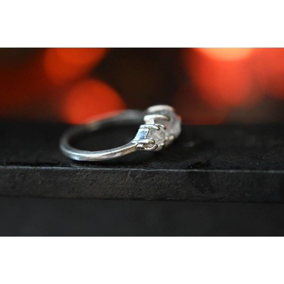 Engagement ring, Raw diamond ring, alternative engagement ring - Picture 4 of 6